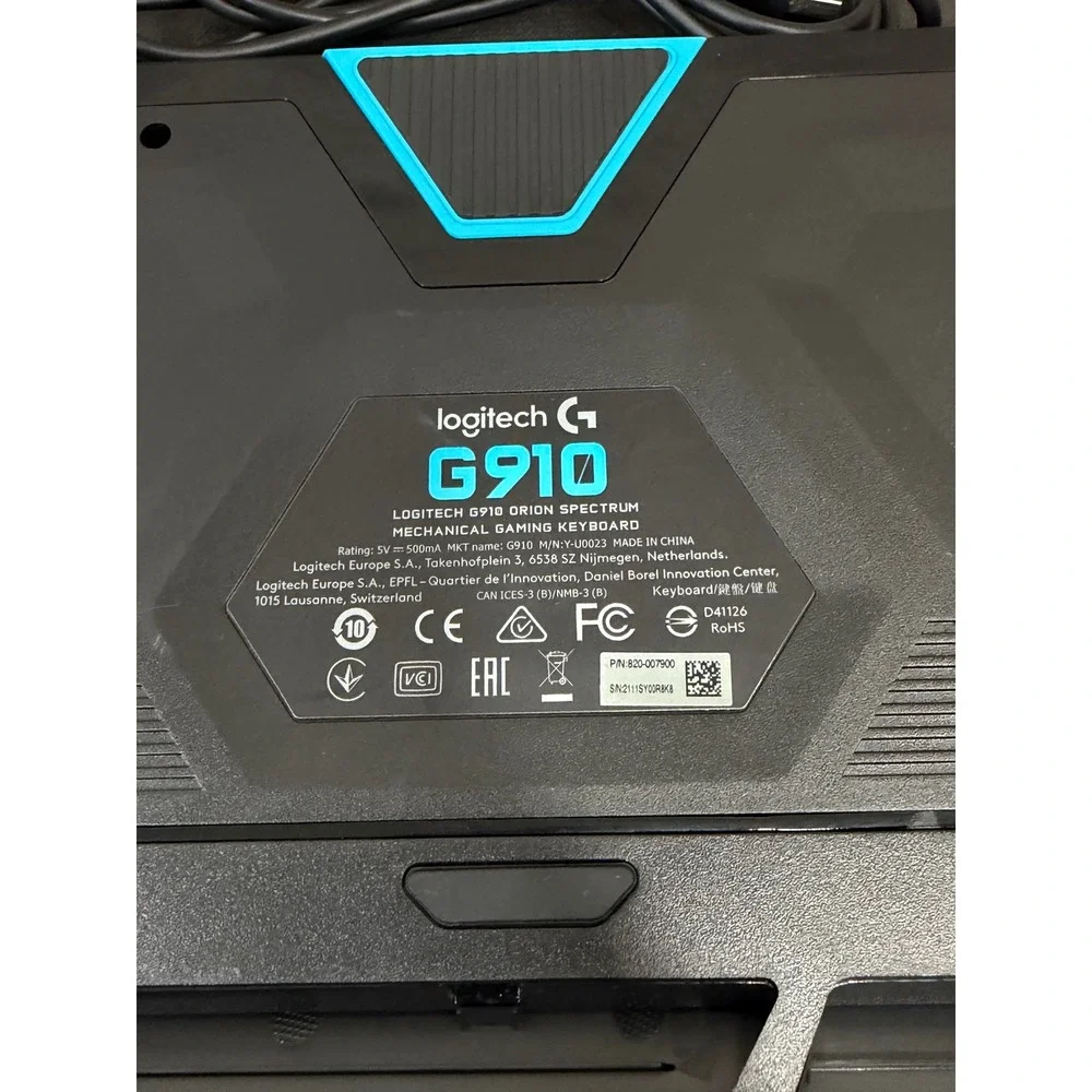 Logitech G910 Orion Spectrum Gaming Keyboard Black Mechanical RGB G-Keys